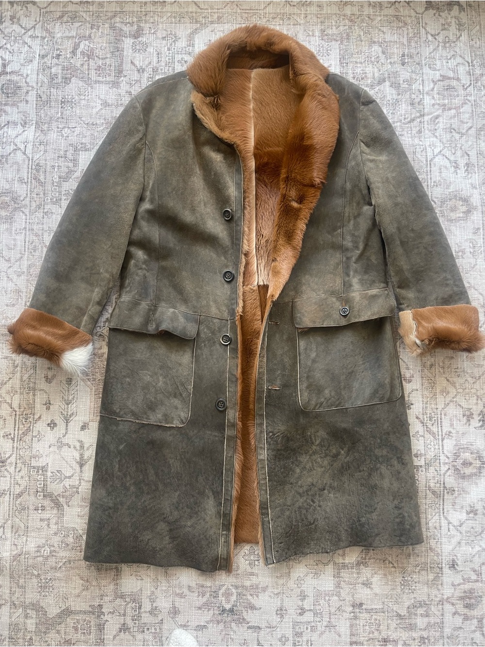 Pal Zileri Natural Leather Fur Coat - Picture 8 of 14